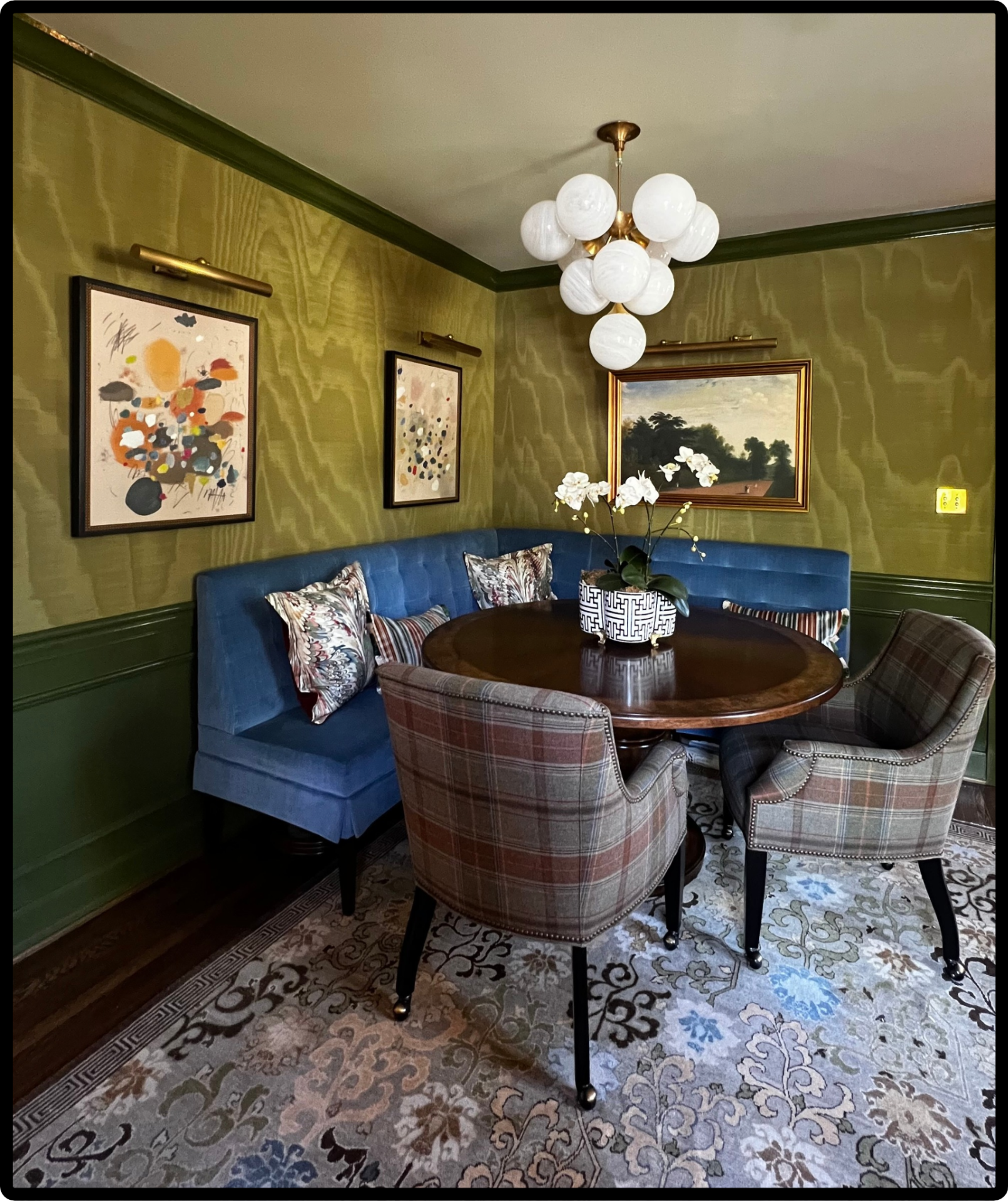 A beautiful multi use space with lots of layering.