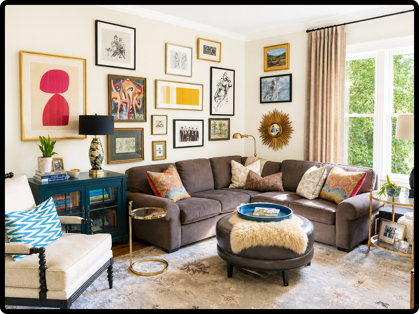 I just love a gallery wall - always such an impact.